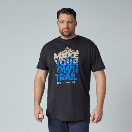 North Latitude Trail T-Shirt Nero - Magliette - Magliette Uomo Taglie Forti
