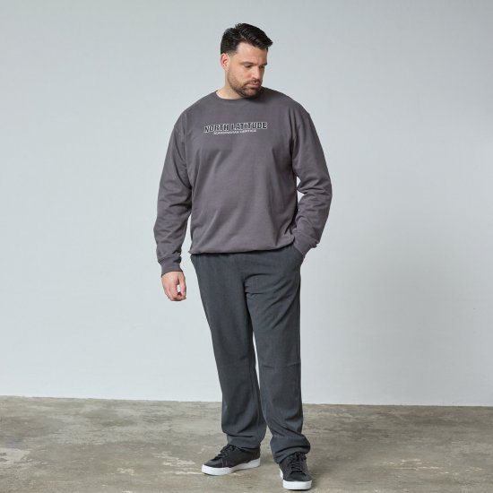 North Latitude Crewneck Sweatshirt Grigio/Antracite - TALL felpe - Felpe TALL per uomo alto