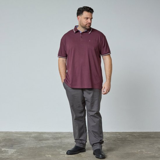 North Latitude Superflex Polo Aubergine - TALL polo - Polo TALL per uomo alto