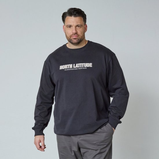 North Latitude Crewneck Sweatshirt Nero - Felpe & felpe con cappuccio - Felpe & Felpe con Cappuccio Uomo Taglie Forti