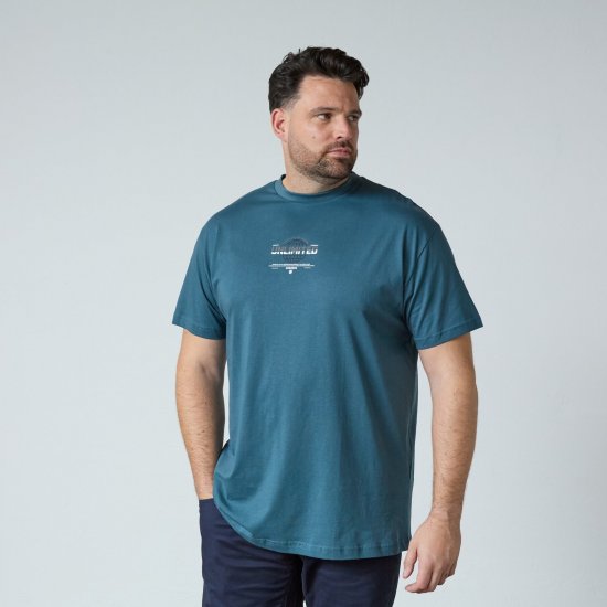 North Latitude T-Shirt With Print Blu - Magliette - Magliette Uomo Taglie Forti