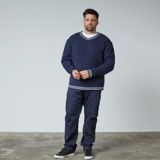 North Latitude V-Neck Knit Blu navy - TALL felpe - Felpe TALL per uomo alto