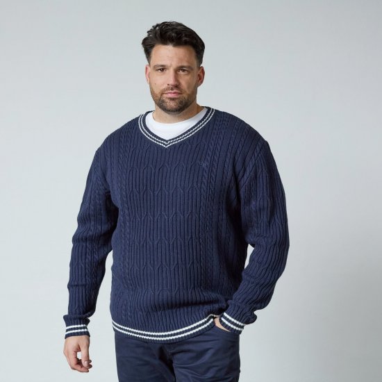 North Latitude V-Neck Knit Blu navy - Felpe & felpe con cappuccio - Felpe & Felpe con Cappuccio Uomo Taglie Forti