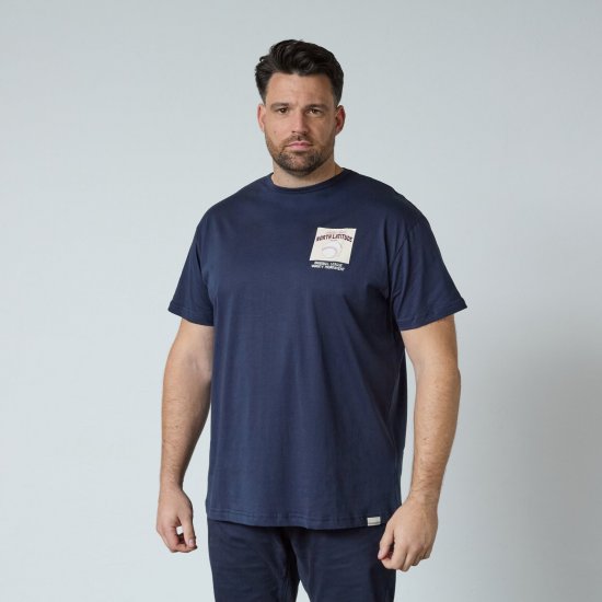 North Latitude T-Shirt With Print Blu navy - Magliette - Magliette Uomo Taglie Forti