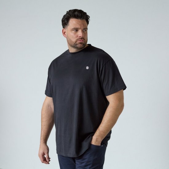 North Latitude T-Shirt With Back Print Nero - Magliette - Magliette Uomo Taglie Forti