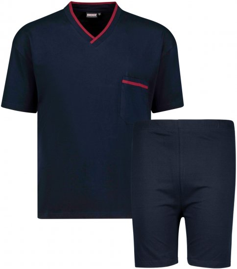 Adamo Ben Short sleeve Pyjama Navy - Intimo & costumi da bagno - Intimo Taglie Forti Uomo