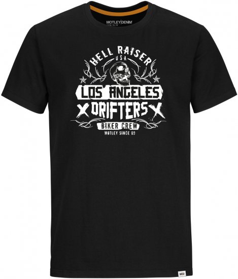 Motley Denim Albany T-shirt Black - Magliette - Magliette Uomo Taglie Forti