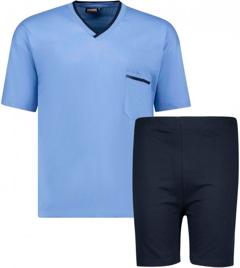 Adamo Ben Short sleeve Pyjama Light Blue - Intimo & Costumi da bagno - Intimo Taglie Forti Uomo