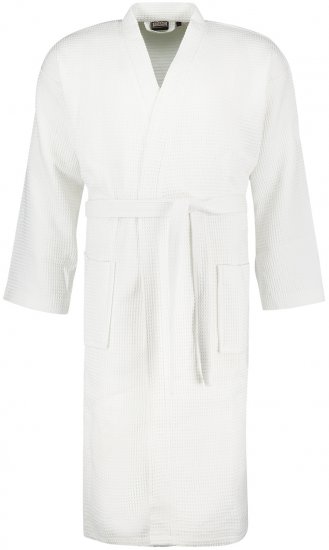 Adamo Jadon Waffelpiqué Bathrobe White - Intimo & costumi da bagno - Intimo Taglie Forti Uomo