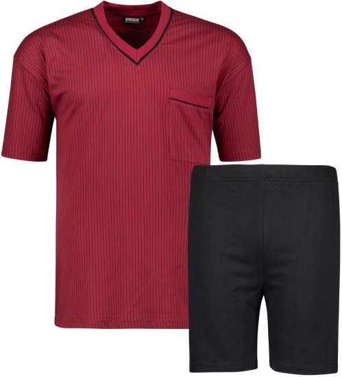 Adamo Gustav Short sleeve Pyjama Burgundy - Intimo & costumi da bagno - Intimo Taglie Forti Uomo