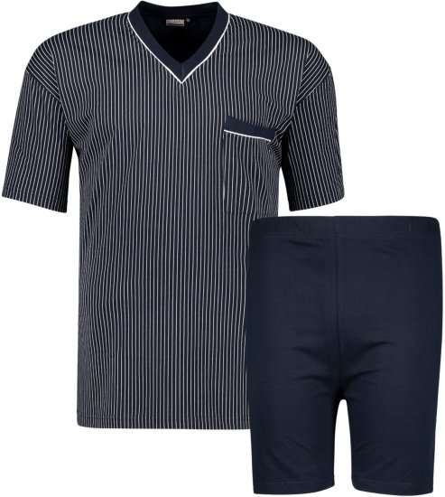 Adamo Gustav Short sleeve Pyjama Navy - Intimo & costumi da bagno - Intimo Taglie Forti Uomo