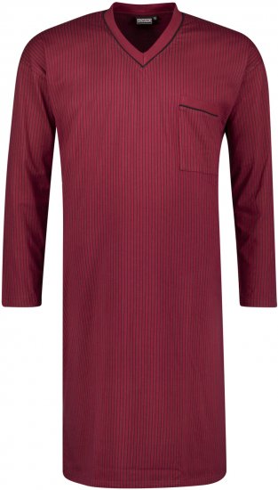 Adamo Gustav Long Nightshirt Burgundy - Intimo & costumi da bagno - Intimo Taglie Forti Uomo