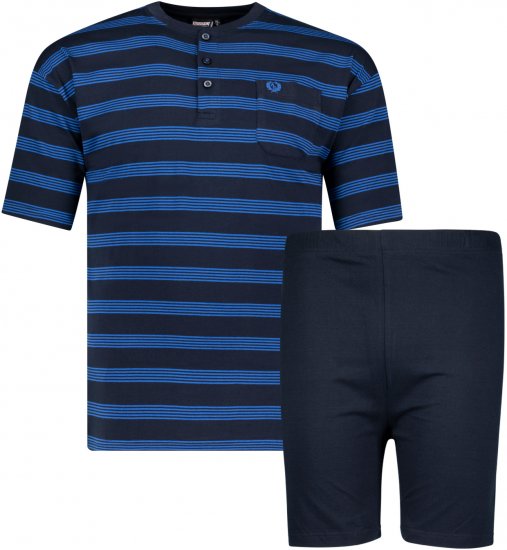 Adamo Anil Serafino Short sleeve Pyjama Navy - Intimo & costumi da bagno - Intimo Taglie Forti Uomo