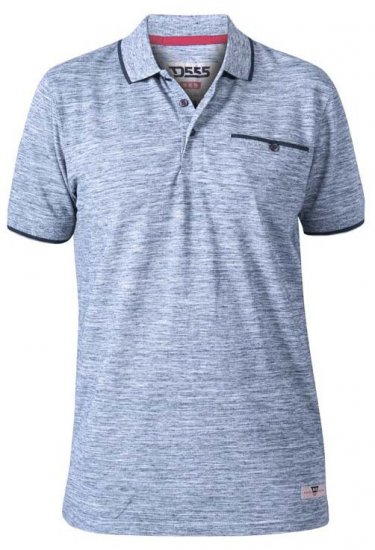 D555 Isaac Reno Pique Polo Blue Reno - Polo - Polo Uomo Taglie Forti