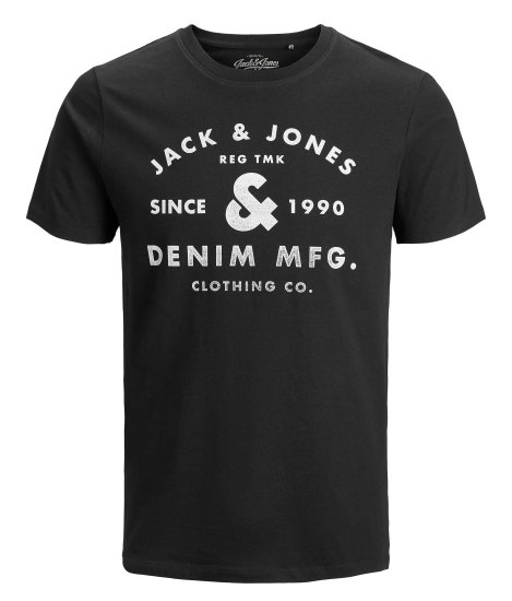 Jack & Jones Jeans T-Shirt Black - Magliette - Magliette Uomo Taglie Forti