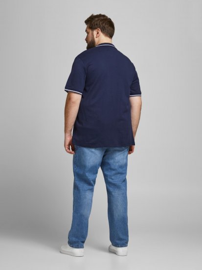 Jack & Jones Jersey Polo Navy - Polo - Polo Uomo Taglie Forti