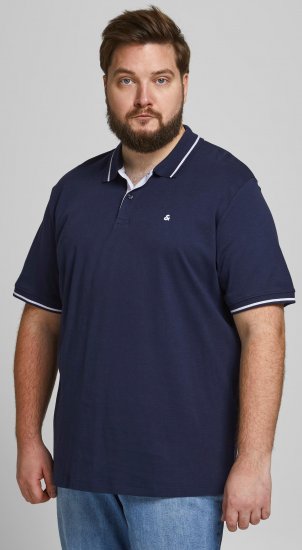 Jack & Jones Jersey Polo Navy - Polo - Polo Uomo Taglie Forti