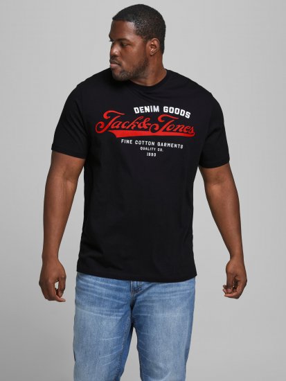 Jack & Jones Elogo T-Shirt Black - Magliette - Magliette Uomo Taglie Forti