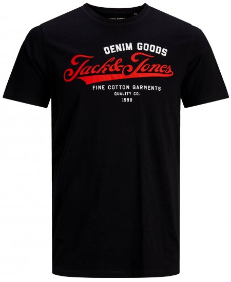 Jack & Jones Elogo T-Shirt Black - Magliette - Magliette Uomo Taglie Forti