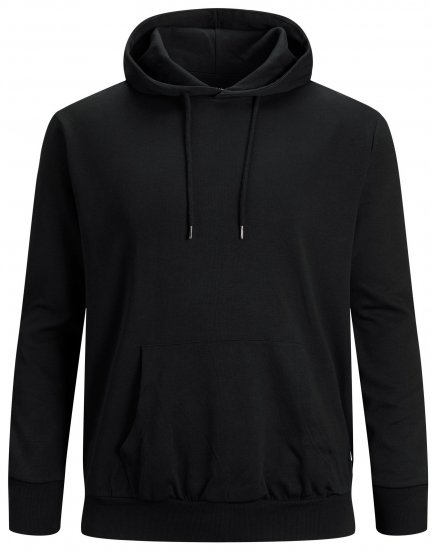 Jack & Jones Basic Hoodie Black - Felpe & felpe con cappuccio - Felpe & Felpe con Cappuccio Uomo Taglie Forti