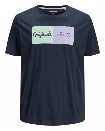 Jack & Jones Joshua T-shirt Navy - Magliette - Magliette Uomo Taglie Forti