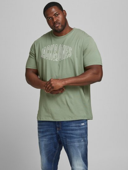Jack & Jones Preston T-Shirt Sea Spray - Magliette - Magliette Uomo Taglie Forti