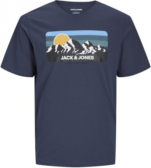 Jack & Jones PEAK T-Shirt Navy Blazer - Magliette - Magliette Uomo Taglie Forti