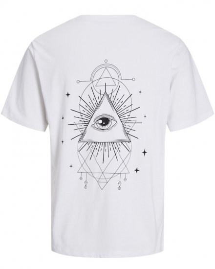 Jack & Jones Jackie Crew Neck T-Shirt White - Magliette - Magliette Uomo Taglie Forti