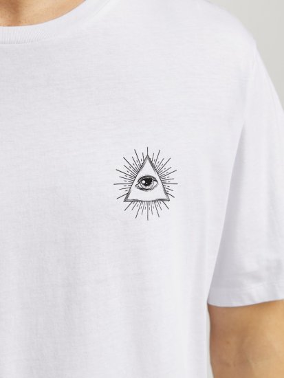 Jack & Jones Jackie Crew Neck T-Shirt White - Magliette - Magliette Uomo Taglie Forti