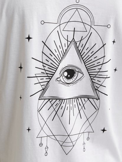 Jack & Jones Jackie Crew Neck T-Shirt White - Magliette - Magliette Uomo Taglie Forti