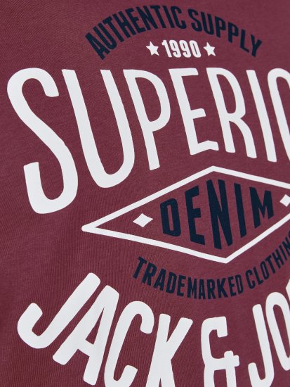 Jack & Jones JJELOGO TEE Hawthorn Rose - Magliette - Magliette Uomo Taglie Forti