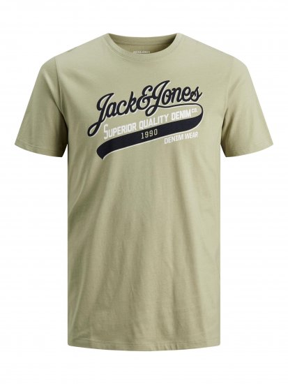 Jack & Jones JJELOGO TEE Light Green - Magliette - Magliette Uomo Taglie Forti