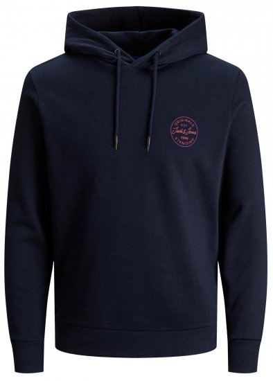 Jack & Jones JJESHARK SWEAT Hoodie Navy - Felpe & felpe con cappuccio - Felpe & Felpe con Cappuccio Uomo Taglie Forti
