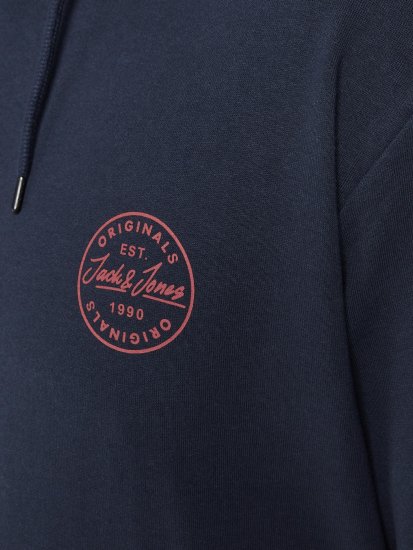 Jack & Jones JJESHARK SWEAT Hoodie Navy - Felpe & felpe con cappuccio - Felpe & Felpe con Cappuccio Uomo Taglie Forti