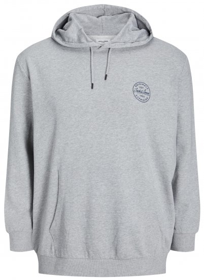 Jack & Jones JJESHARK SWEAT Hoodie Light Grey - Felpe & felpe con cappuccio - Felpe & Felpe con Cappuccio Uomo Taglie Forti