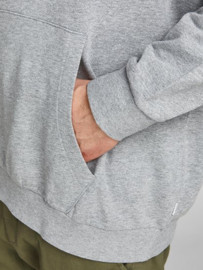 Jack & Jones JJESHARK SWEAT Hoodie Light Grey - Felpe & felpe con cappuccio - Felpe & Felpe con Cappuccio Uomo Taglie Forti
