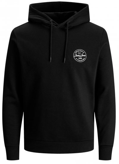 Jack & Jones JJESHARK SWEAT Hoodie Black - Felpe & felpe con cappuccio - Felpe & Felpe con Cappuccio Uomo Taglie Forti