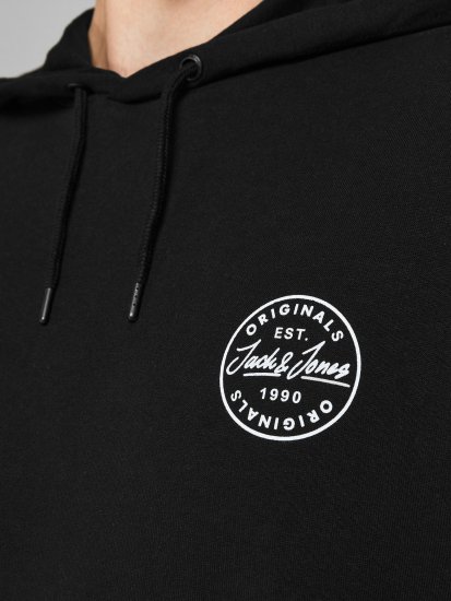 Jack & Jones JJESHARK SWEAT Hoodie Black - Felpe & felpe con cappuccio - Felpe & Felpe con Cappuccio Uomo Taglie Forti