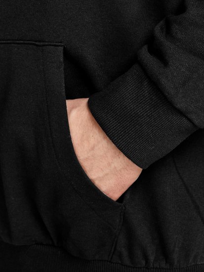 Jack & Jones JJESHARK SWEAT Hoodie Black - Felpe & felpe con cappuccio - Felpe & Felpe con Cappuccio Uomo Taglie Forti