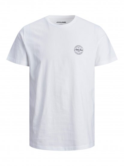 Jack & Jones JJESHARK TEE White - Magliette - Magliette Uomo Taglie Forti