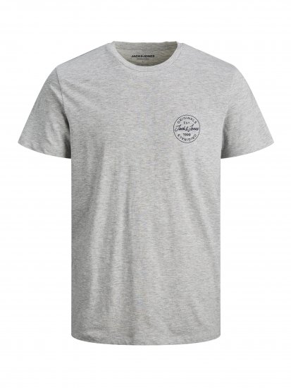 Jack & Jones JJESHARK TEE Gray - Magliette - Magliette Uomo Taglie Forti