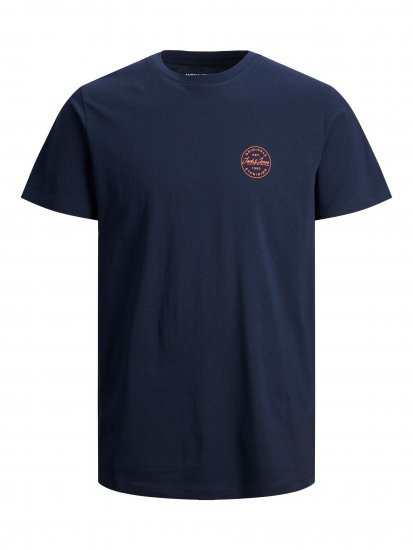Jack & Jones JJESHARK TEE Navy - Magliette - Magliette Uomo Taglie Forti
