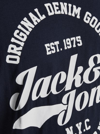 Jack & Jones JJERAFA TEE Navy - Magliette - Magliette Uomo Taglie Forti