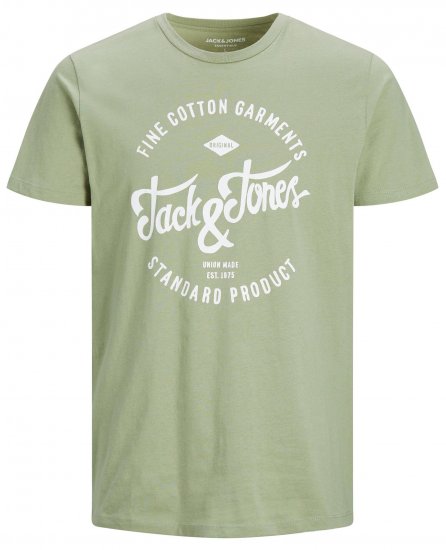 Jack & Jones JJERAFA TEE Light Green - Magliette - Magliette Uomo Taglie Forti