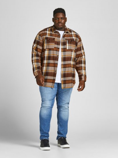 Jack & Jones JPRBLUWOODLAND Checked Shirt - Camicie - Camicie Taglie Forti Uomo