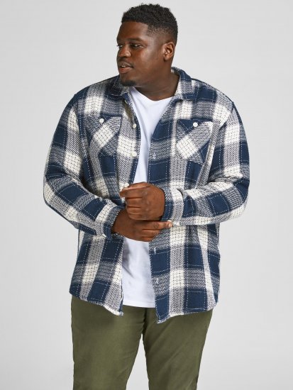 Jack & Jones JORHERITAGE Overshirt - Camicie - Camicie Taglie Forti Uomo