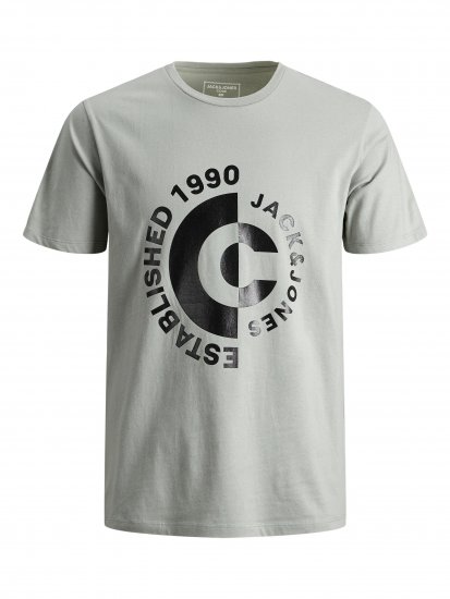 Jack & Jones JCOSPRING T-Shirt Gray - Magliette - Magliette Uomo Taglie Forti