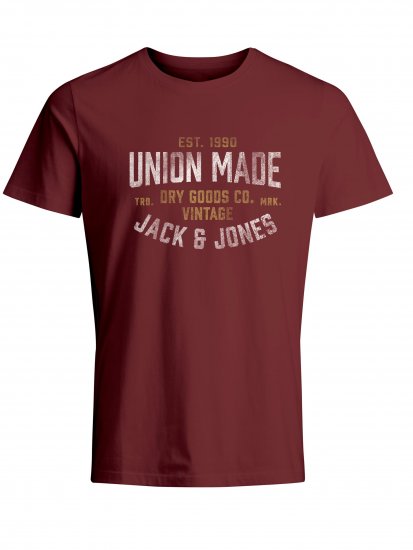 Jack & Jones JPRBLUBOOSTER TEE Red - Magliette - Magliette Uomo Taglie Forti
