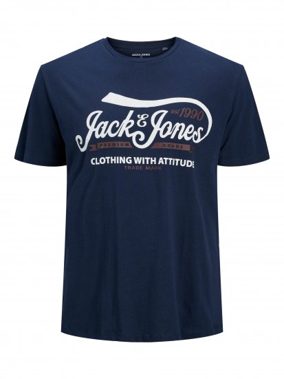 Jack & Jones JPRBLUBOOSTER TEE Navy - Magliette - Magliette Uomo Taglie Forti