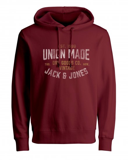 Jack & Jones JPRBLUBOOSTER SWEAT Hoodie Red - Felpe & felpe con cappuccio - Felpe & Felpe con Cappuccio Uomo Taglie Forti